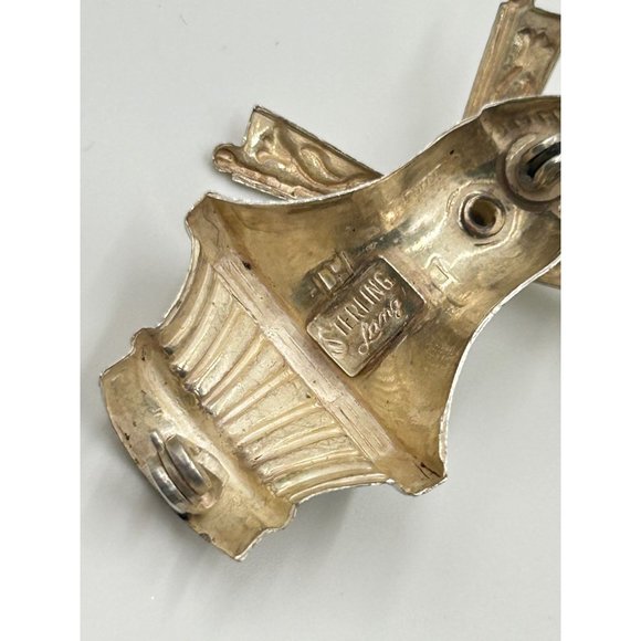 Sterling Silver Windmill Pin Brooch Signed By LANG Articulated Rotating Movable - Picture 9 of 9